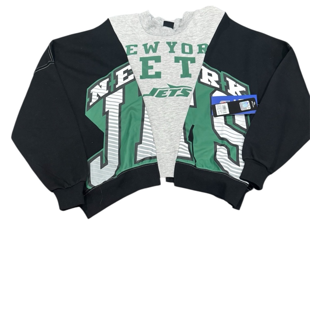 NFL New York Jets Black Green Crewneck Pullover